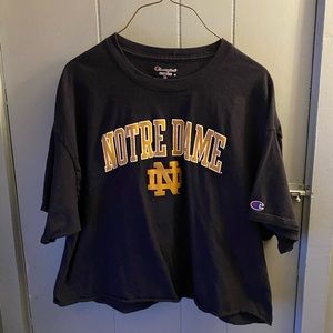 Women’s Champion Notre Dame Navy Blue Crop Top